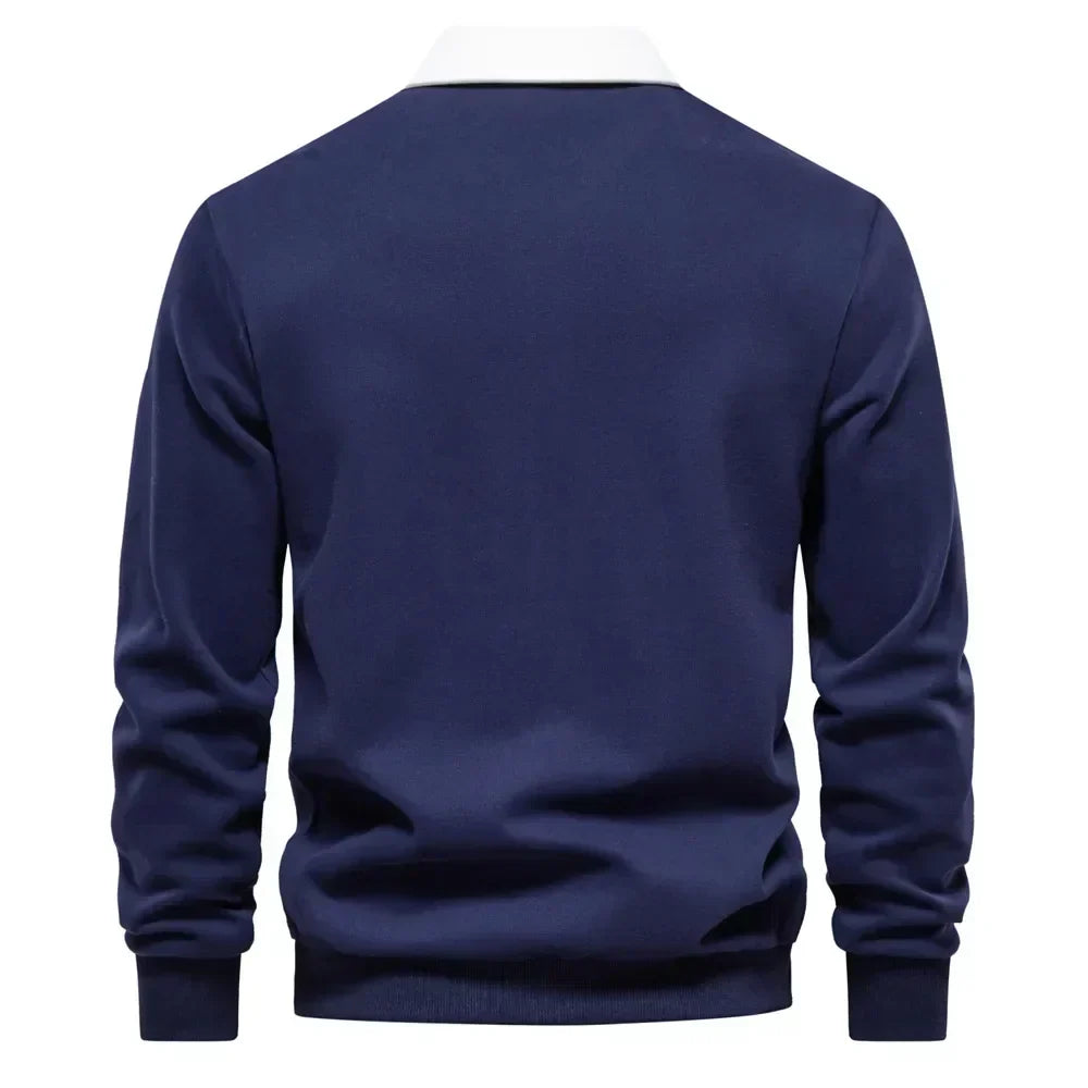 Sevanno | Polo Sweater with Refined Contrasts