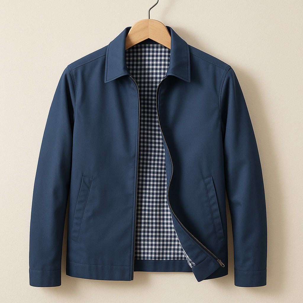 Sevanno | Men’s Lightweight Plaid-Lined Jacket