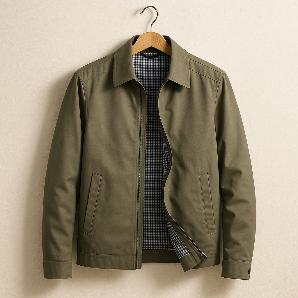 Sevanno | Men’s Lightweight Plaid-Lined Jacket
