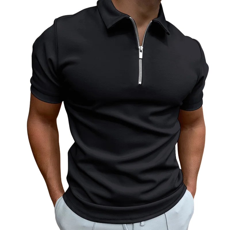 Gregorio | Modern Half-Zip Polo