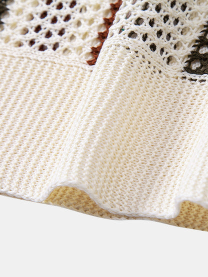 Sevanno | Crochet Polo & Straight Linen Trousers