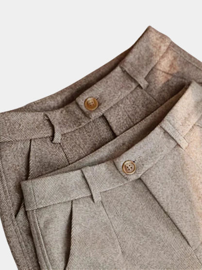 Tailored Pure Wool Elegant Trousers