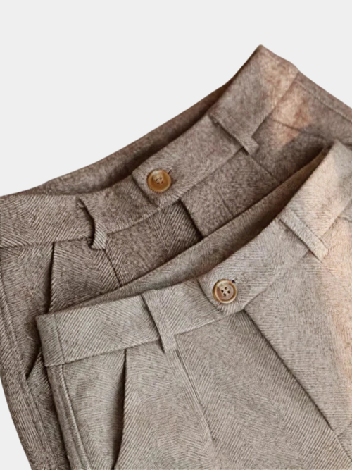 Tailored Pure Wool Elegant Trousers