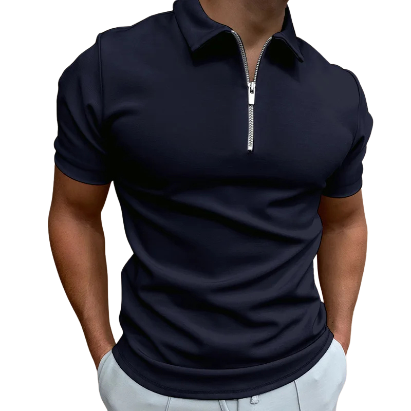 Gregorio | Modern Half-Zip Polo
