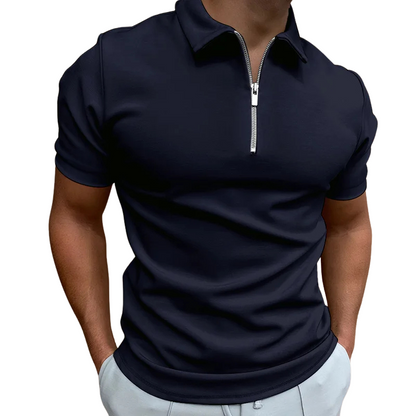 Gregorio | Modern Half-Zip Polo