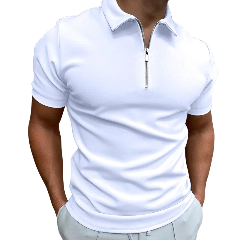 Gregorio | Modern Half-Zip Polo
