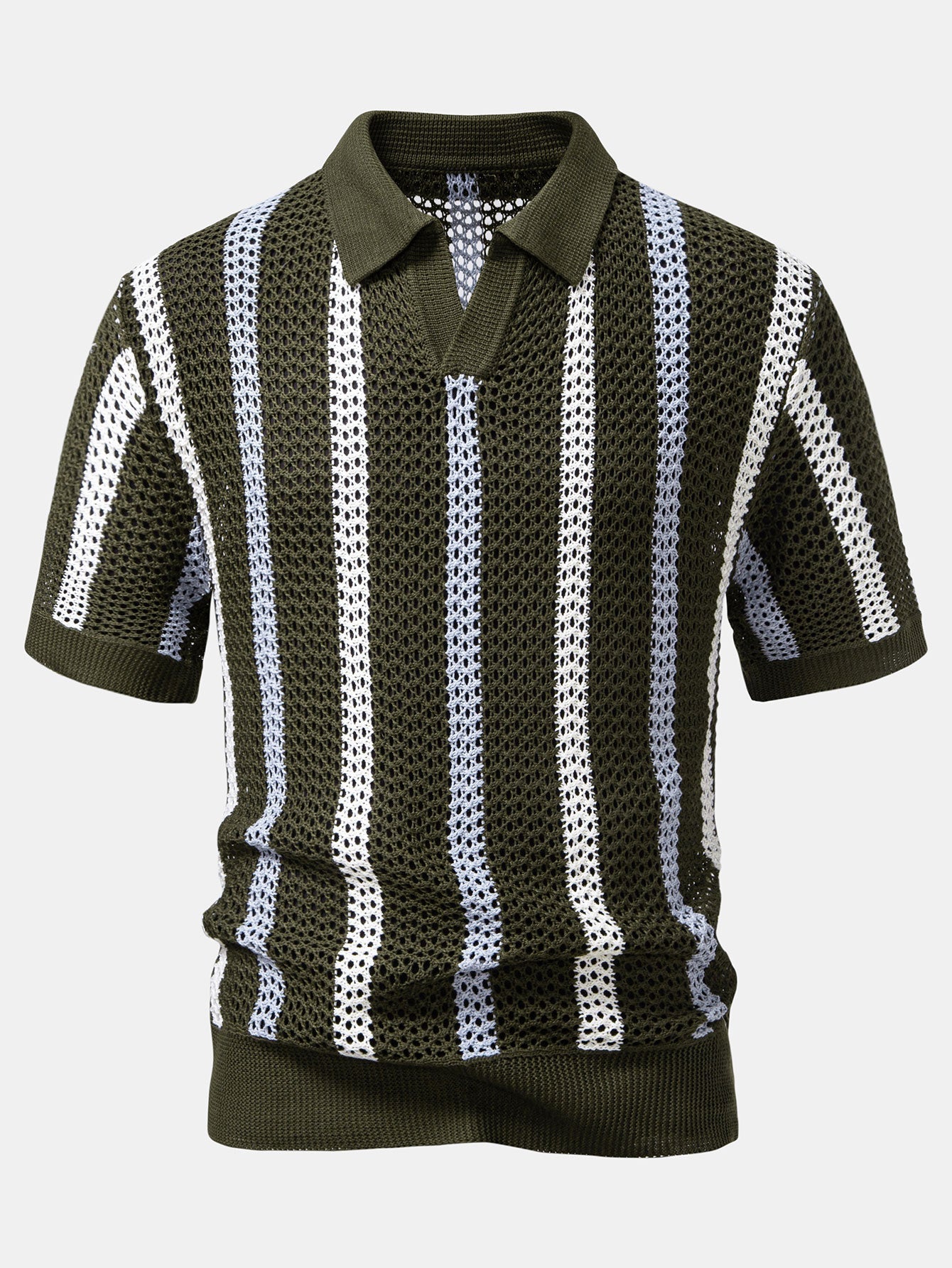 Sevanno | Crochet Polo & Straight Linen Trousers