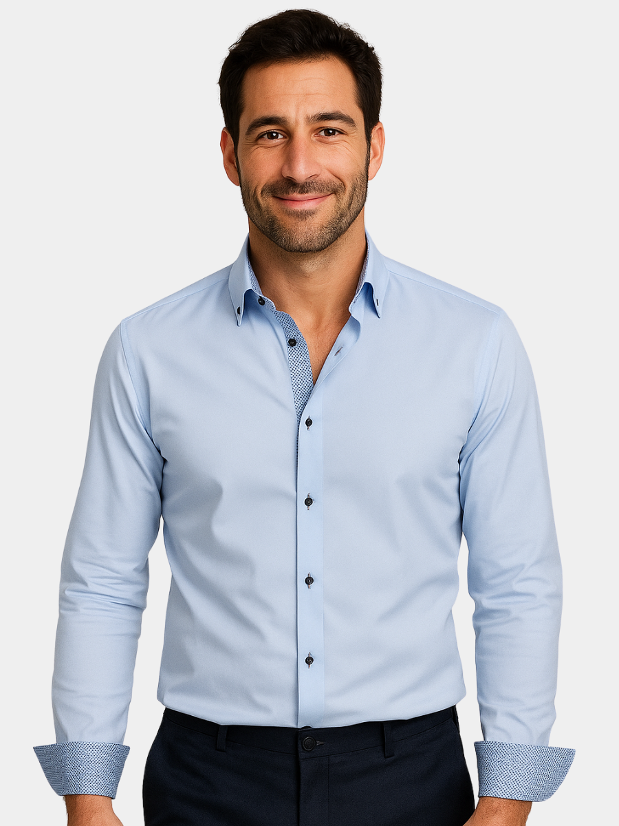 Alberto | Lightweight Elegant Shirt with Contrast Details
