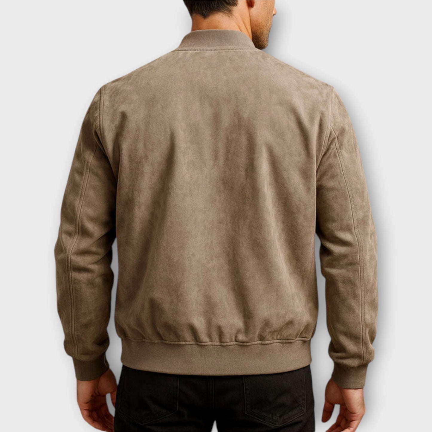 Sevanno | Men’s Suede Leather Bomber Jacket