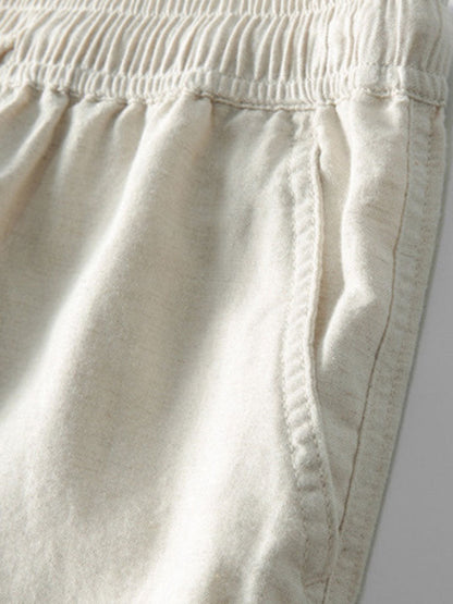 Sevanno | Crochet Polo & Straight Linen Trousers