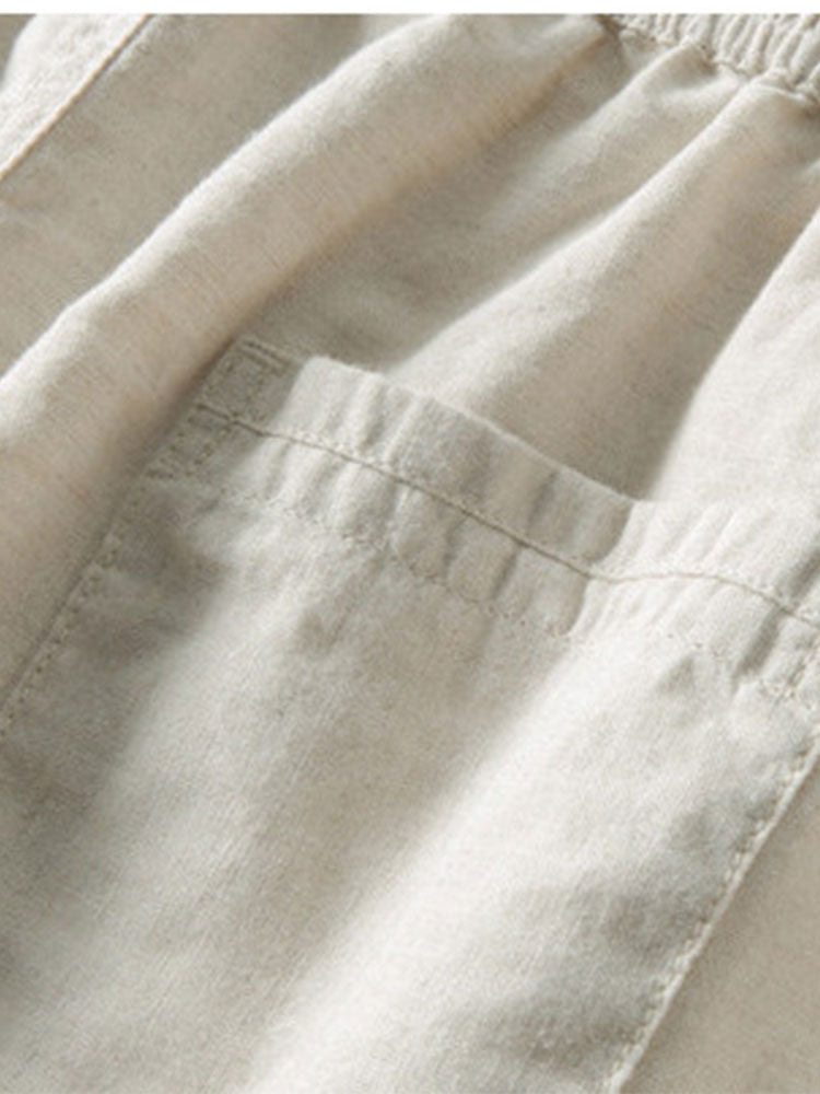 Sevanno | Crochet Polo & Straight Linen Trousers