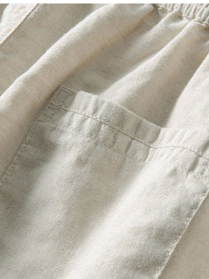 Sevanno | Crochet Polo & Straight Linen Trousers