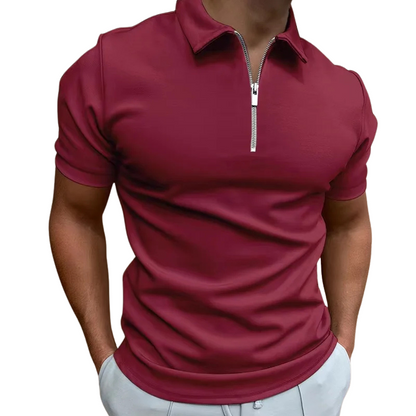 Gregorio | Modern Half-Zip Polo
