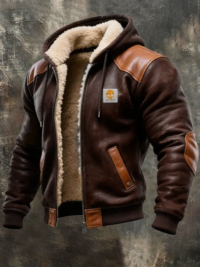 Sevanno | Vintage Suede Hooded Jacket