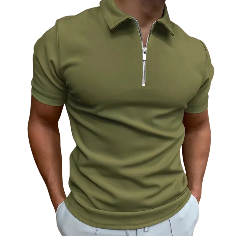 Gregorio | Modern Half-Zip Polo