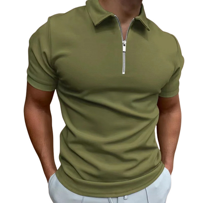 Gregorio | Modern Half-Zip Polo