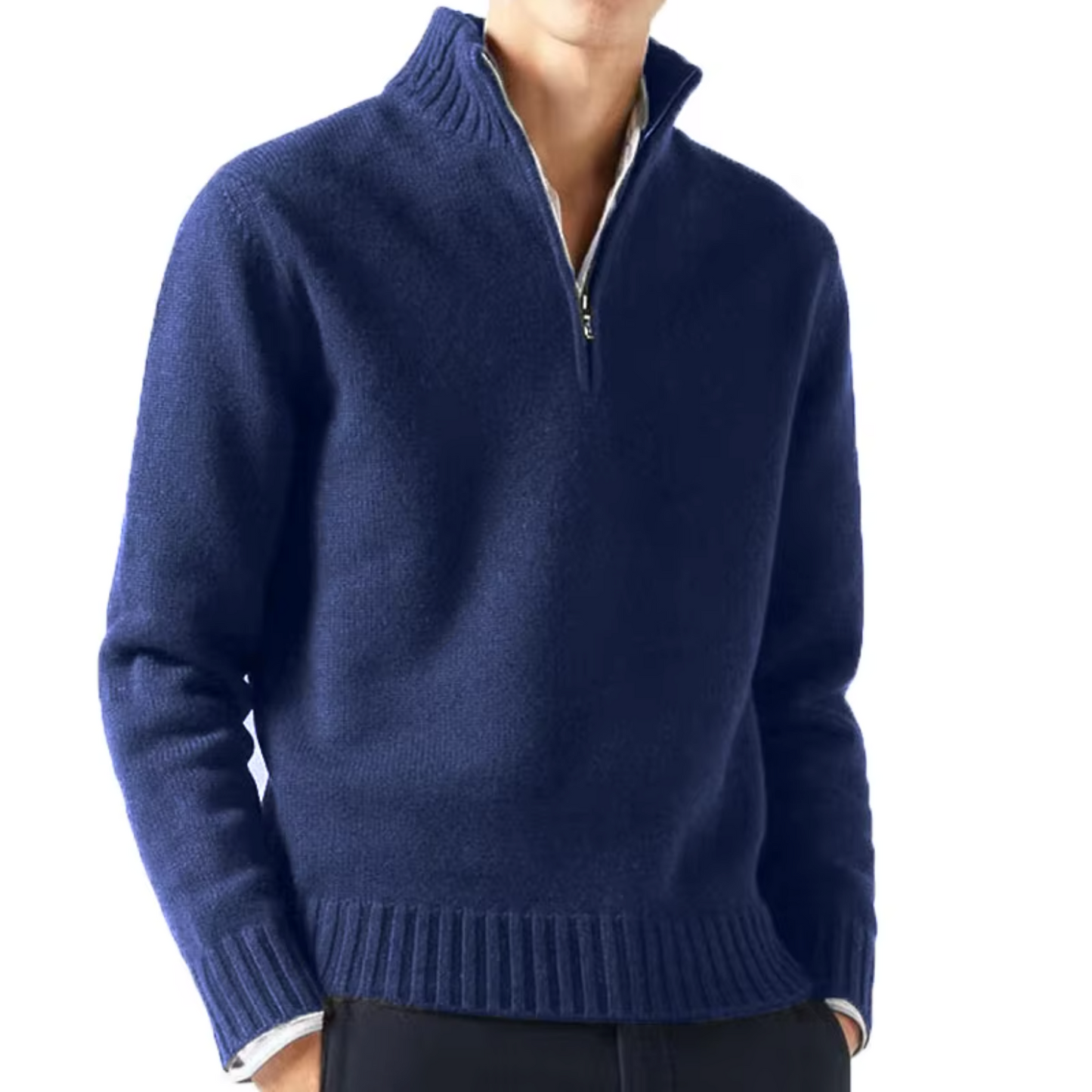 Sevanno | Men’s Wool Zip Turtleneck