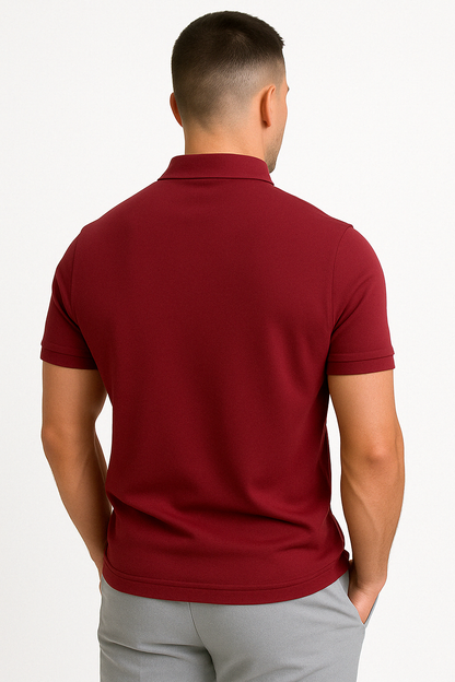Gregorio | Modern Half-Zip Polo