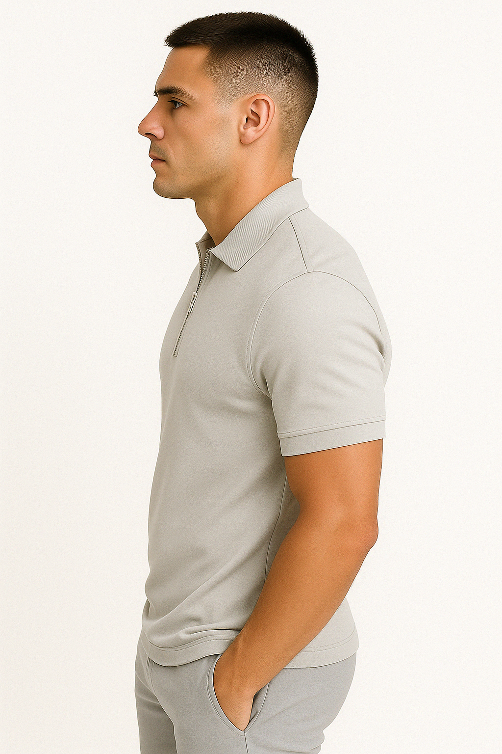 Gregorio | Modern Half-Zip Polo