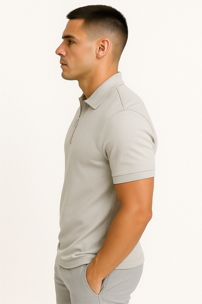 Gregorio | Modern Half-Zip Polo
