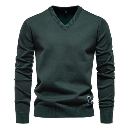 Sevanno | Cotton V-Neck Sweater