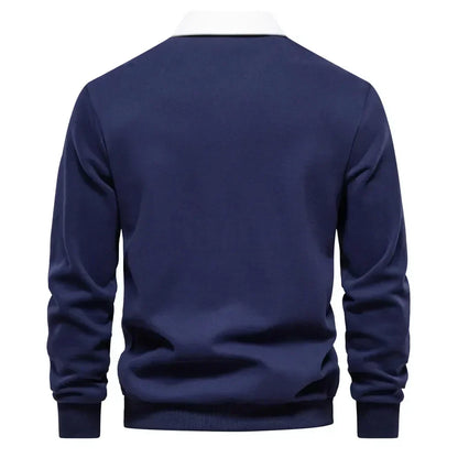 Sevanno | Polo Sweater with Refined Contrasts