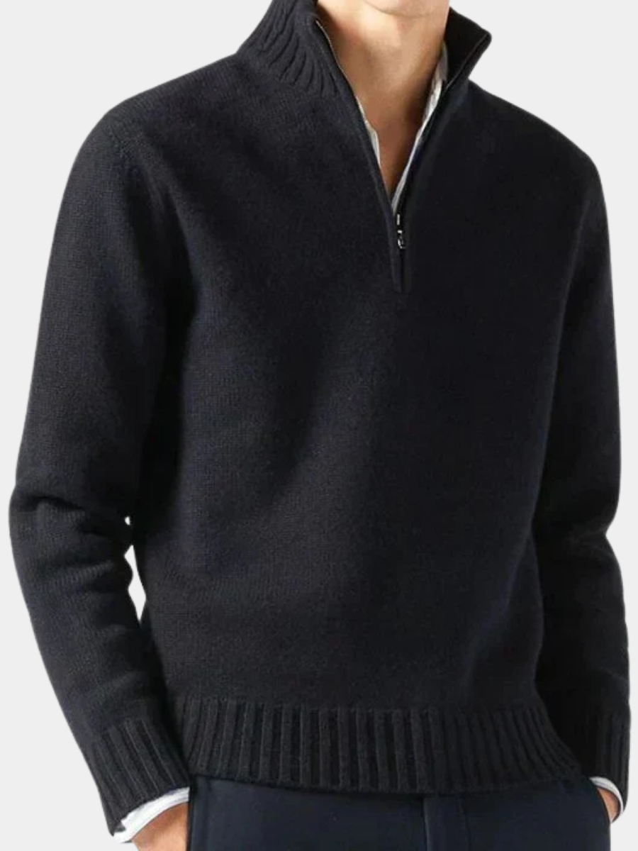 Sevanno | Men’s Wool Zip Turtleneck