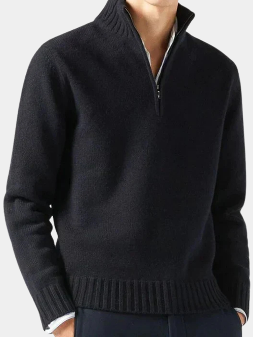 Sevanno | Men’s Wool Zip Turtleneck