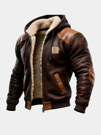 Sevanno | Vintage Suede Hooded Jacket