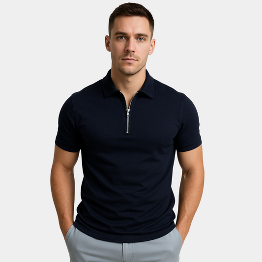 Gregorio | Modern Yarım Fermuarlı Polo