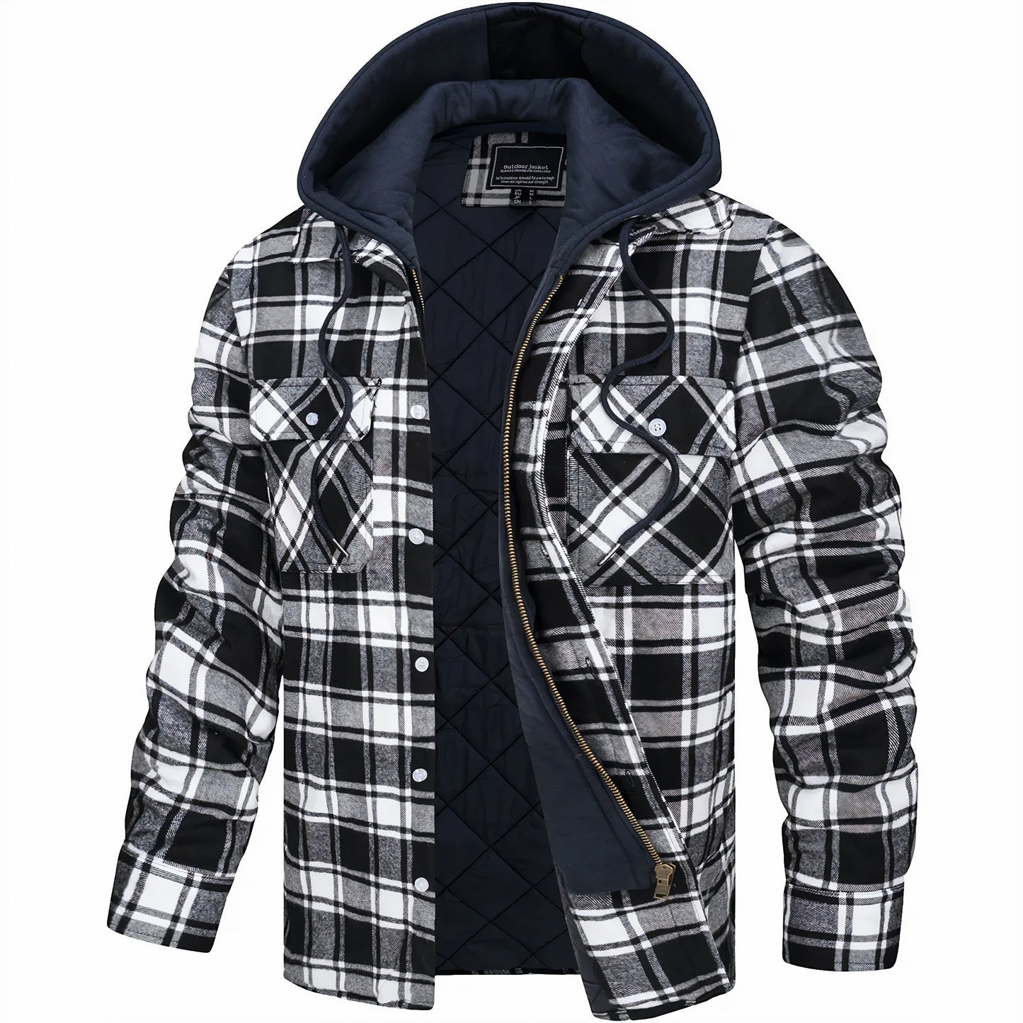 Sevanno | Plaid Hooded Jacket