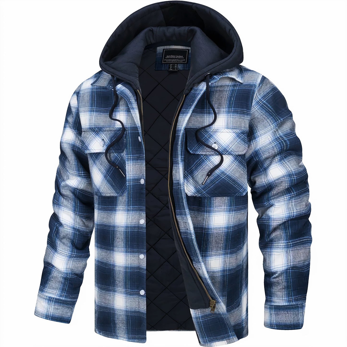 Sevanno | Plaid Hooded Jacket