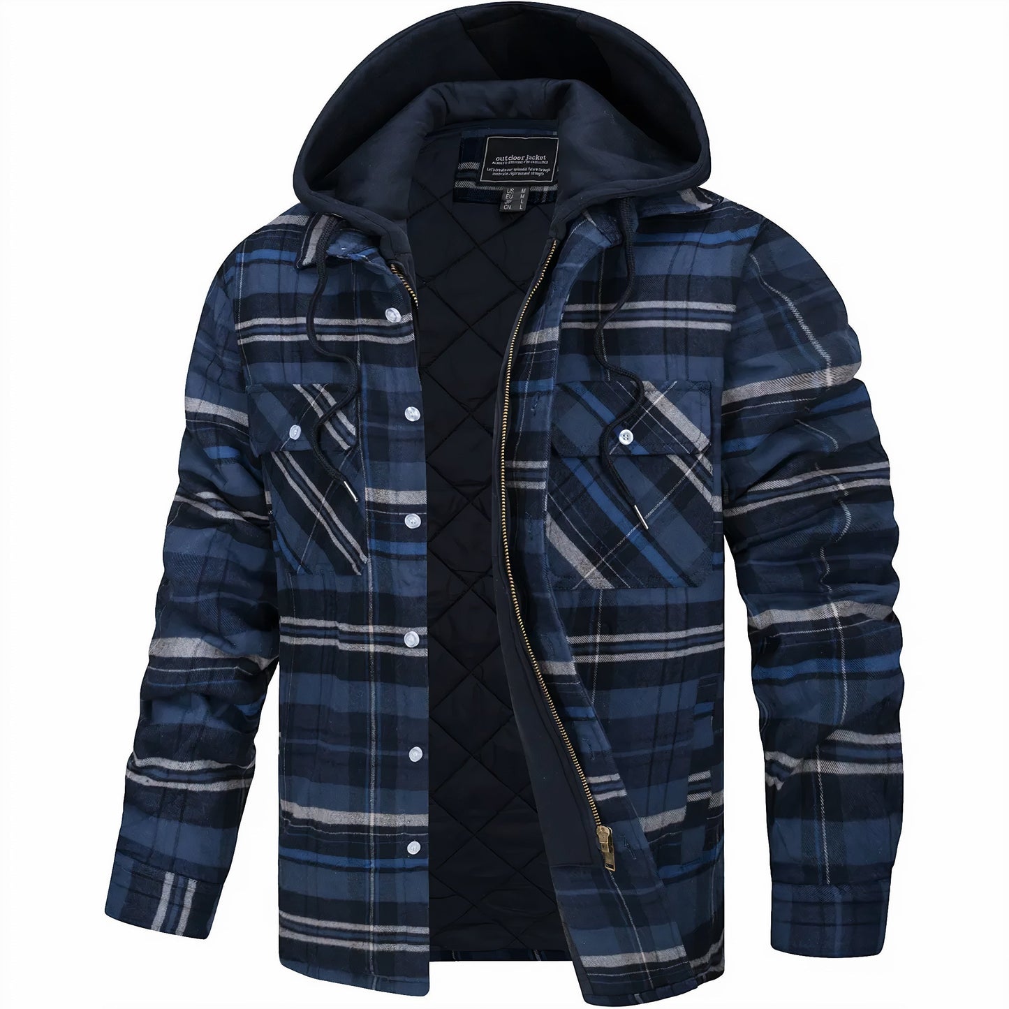 Sevanno | Plaid Hooded Jacket
