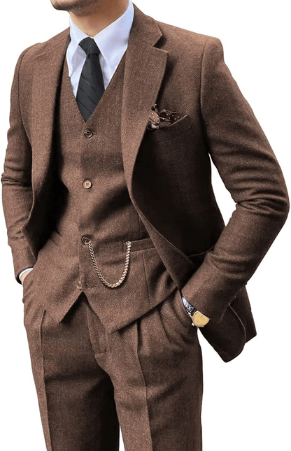 Sevanno | Men’s Herringbone Suit
