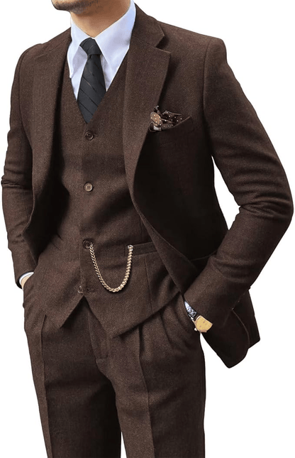 Sevanno | Men’s Herringbone Suit