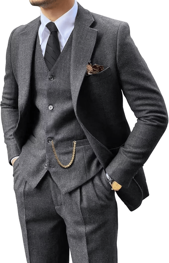 Sevanno | Men’s Herringbone Suit